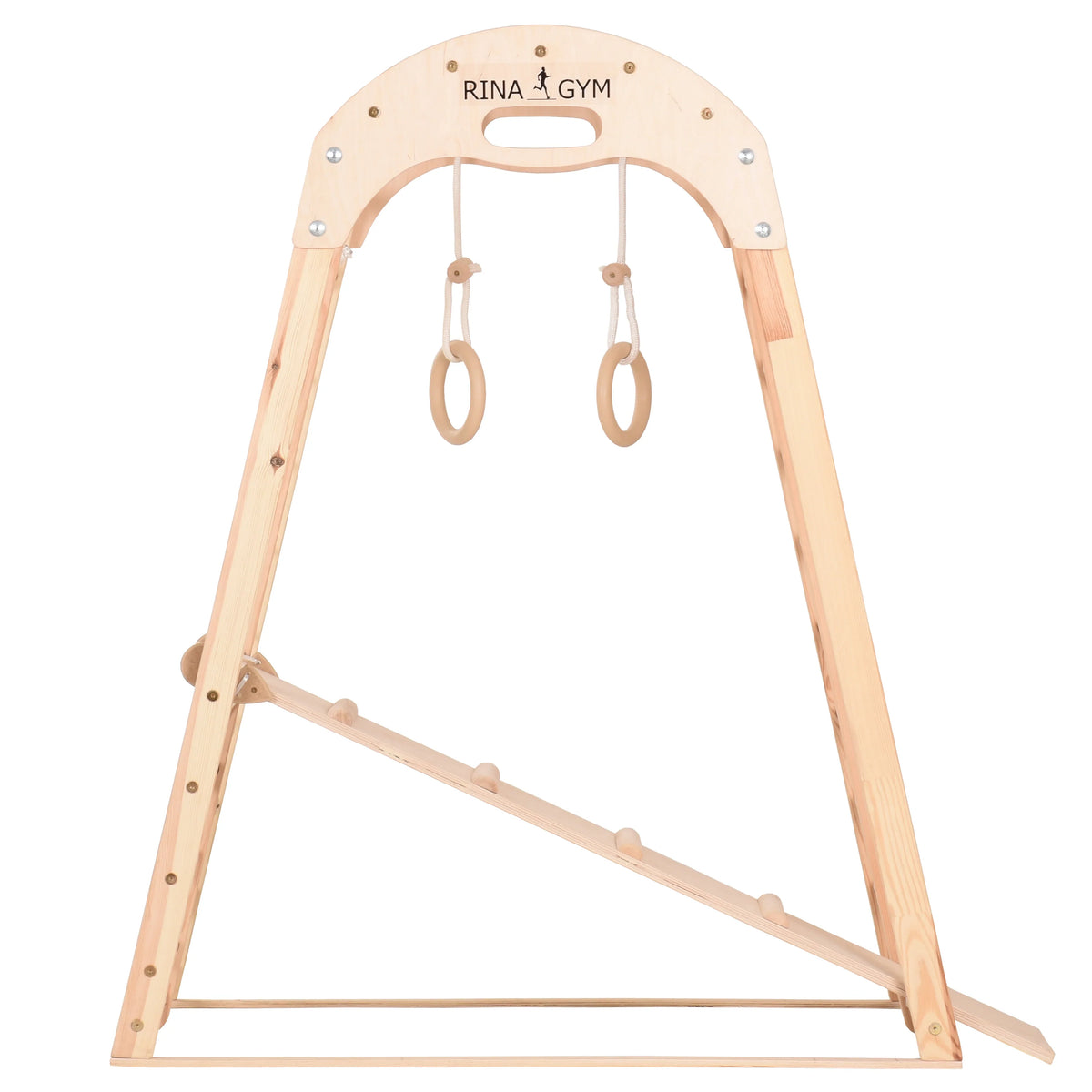 Klettergerüst NATUR GYM | Sprossenwand, Netz, Ringe | ab 3 Jahren - Kletterling – einfach Kind sein