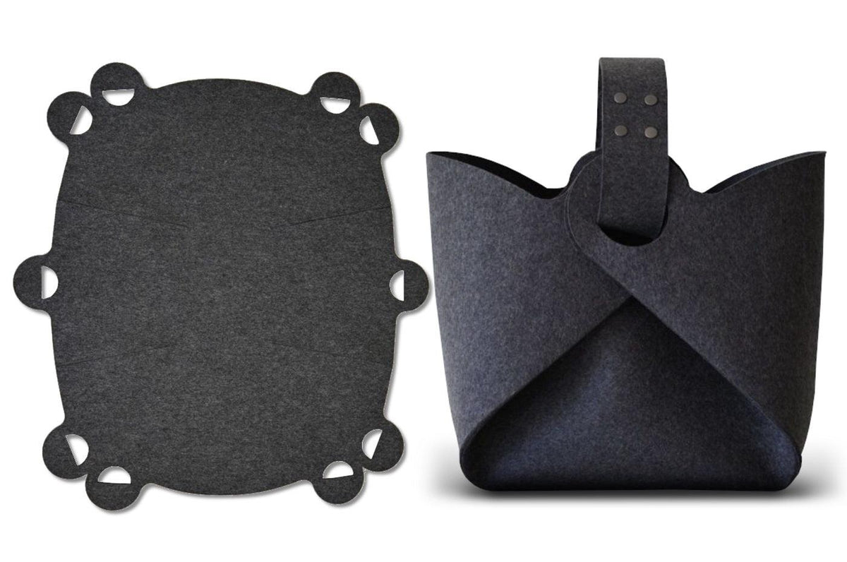 Kinderspielzeugtasche und Matte Simsalabim aus 100% Wolle (Merinowolle), Organizer und Spielmatte 2in1 fürs Kinderzimmer oder unterwegs - Kletterling – einfach Kind sein