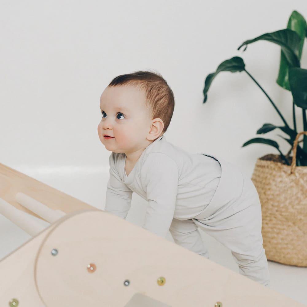 Höhenverstellbares Pikler Dreieck - Set mit Hühnerleiter Rutsche - Kletterling – einfach Kind sein