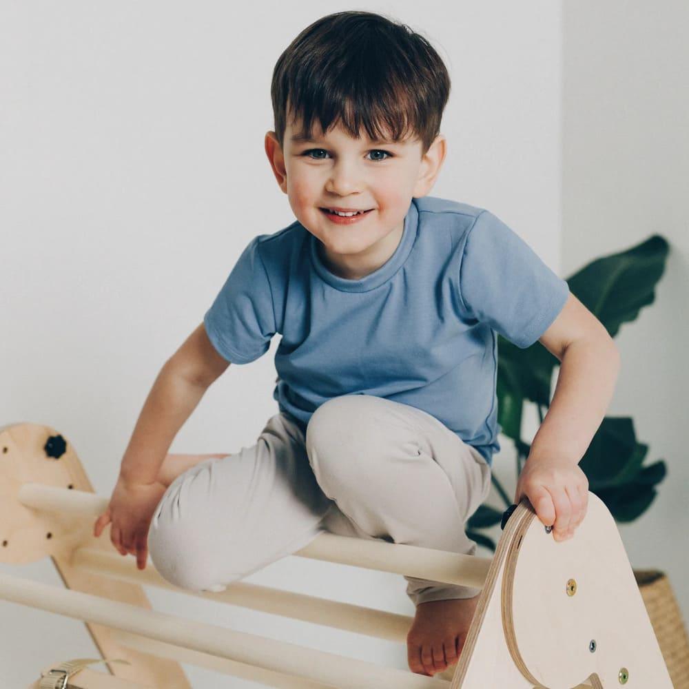 Höhenverstellbares Pikler Dreieck - Set mit Hühnerleiter Rutsche - Kletterling – einfach Kind sein