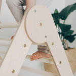 Höhenverstellbares Pikler Dreieck - Set mit Hühnerleiter Rutsche - Kletterling – einfach Kind sein