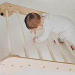 Höhenverstellbares Pikler Dreieck - Set mit Hühnerleiter Rutsche - Kletterling – einfach Kind sein