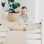 Höhenverstellbares Pikler Dreieck - Set mit Hühnerleiter Rutsche - Kletterling – einfach Kind sein