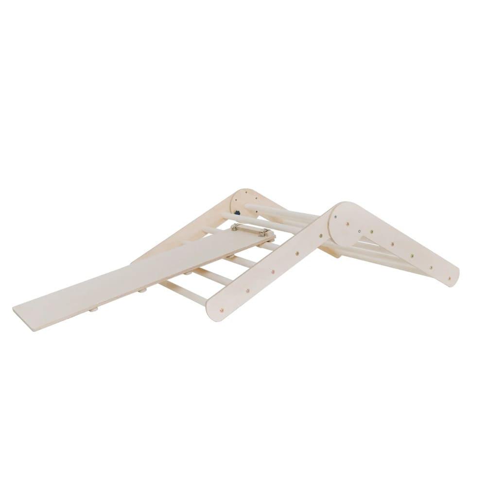 Höhenverstellbares Pikler Dreieck - Set mit Hühnerleiter Rutsche - Kletterling – einfach Kind sein