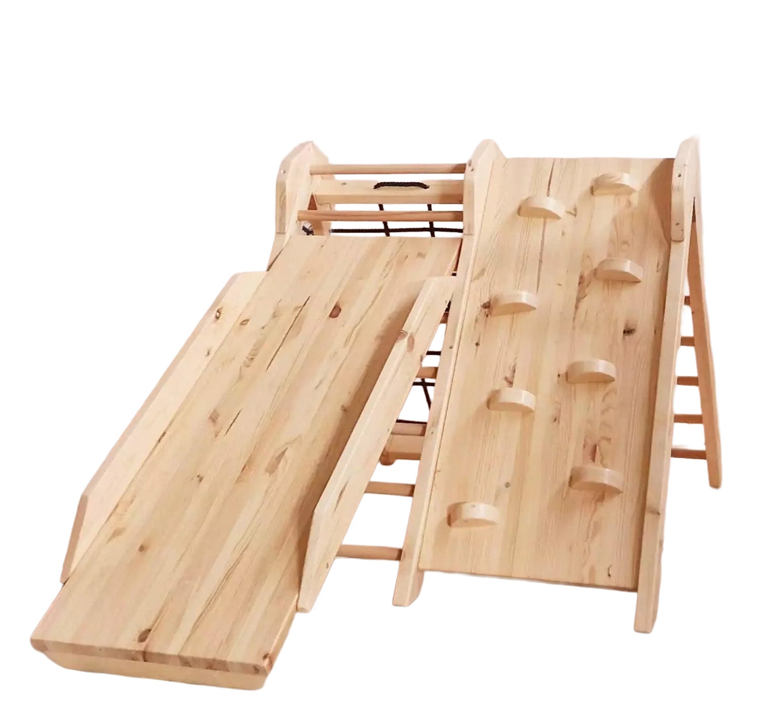 Klettergerüst ROOT 95 + Rutsche | IN & OUTDOOR | 95 cm | Farbe wählbar | klappbar - Kletterling – einfach Kind sein