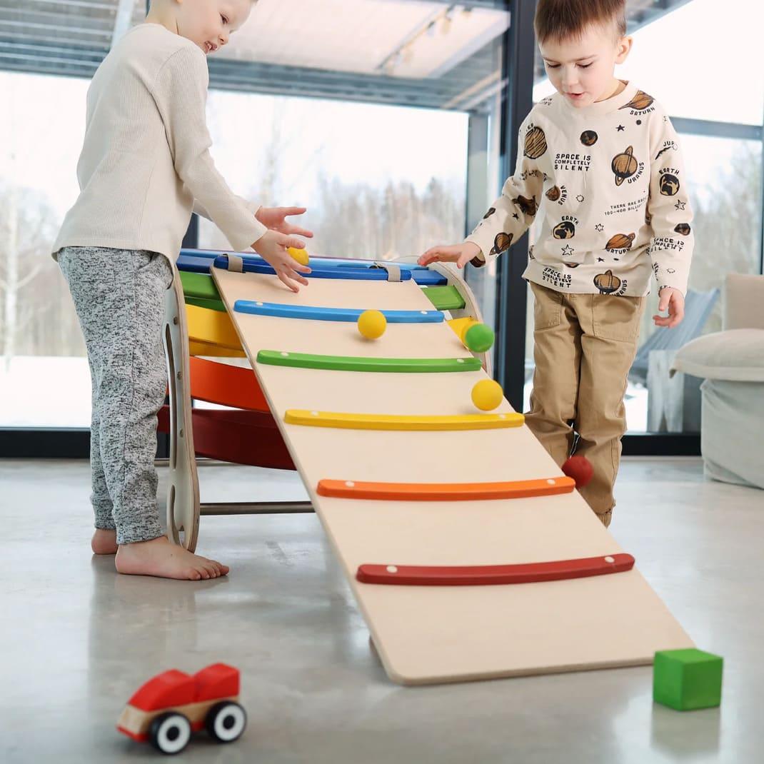 XXL Montessori Kletterbogen und Kletterwippe - Kletterling – einfach Kind sein