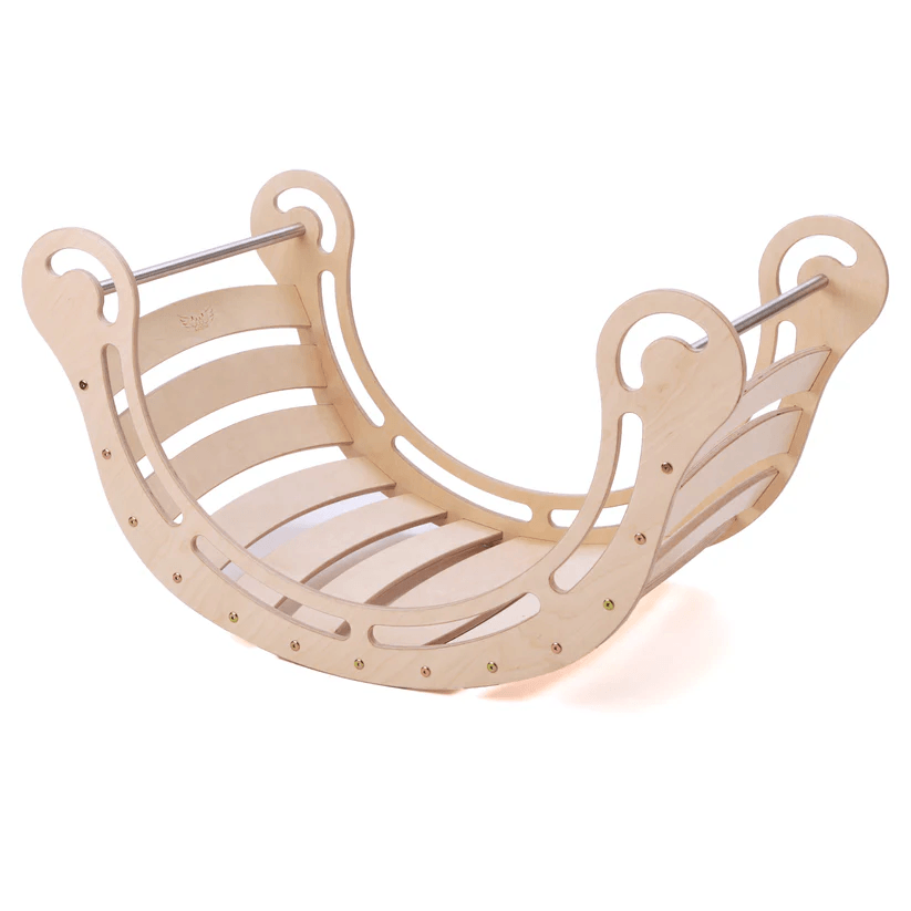 Spielset "Energetic" natur - XXL Bogen mit Rutsche und Kissen - Kletterling – einfach Kind sein